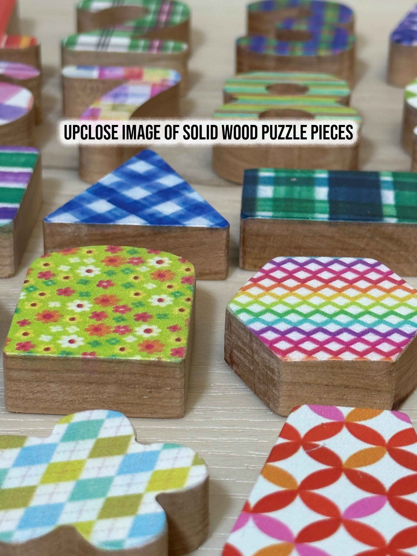 ABC-123 FlipCraft Round 13" Solid Wood Puzzle, Dual-Sided, 26 Letters, 0-9 and 16 Shapes, Colorful Circles